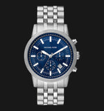 Michael Kors Hutton Chronograph Blue Dial Blue Steel Strap Watch For Men - MK8952