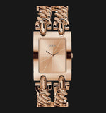 Guess Mod Heavy Metal Rose Gold Dial Rose Gold Steel Strap Watch For Women - W1117L3