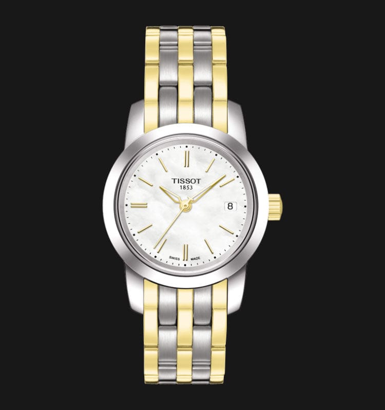 Tissot T Classic Dream Mother of Pearl Dial Two Tone Steel Strap Watch For Women - T033.210.22.111.00