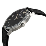 Emporio Armani Kappa Analog Quartz Black Dial Black Leather Strap Watch For Men - AR11013