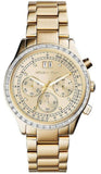 Michael Kors Brinkley Diamonds Gold Dial Gold Steel Strap Watch for Women - MK6187