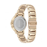 Hugo Boss Signature Gold Dial Gold Stainless Steel Strap Watch for Women - 1502540