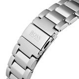 Hugo Boss Globetrotter Blue Dial Silver Steel Strap Watch for Men - 1513823