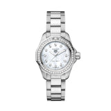 Tag Heuer Aquaracer Professional 200 Quartz Diamond Mother of Pearl Dial Silver Steel Strap Watch for Women - WBP1417.BA0622