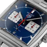 Tag Heuer Monaco Automatic Chronograph Blue Dial Silver Steel Strap Watch for Men - CBL2111.BA0644