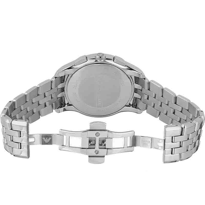 Emporio Armani Velente Chronograph Quartz Silver Dial Silver Steel Strap Watch For Men - AR1702