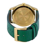 Gucci G Timeless Quartz Green Dial Green Leather Strap Watch For Women - YA1264099