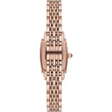 Emporio Armani Gianni T-Bar Analog Crystal Brown Dial Rose Gold Steel Strap Watch For Women - AR11407