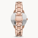 Michael Kors Runway Mercer Mother of Pearl White Dial Two Tone Steel Strap Watch For Women - MK6674