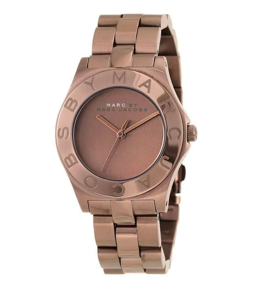 Marc Jacobs Amy Brown Dial Brown Steel Strap Watch for Women - MBM3128