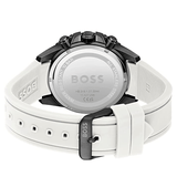 Hugo Boss Admiral Chronograph Black Dial White Rubber Strap Watch for Men - 1513966