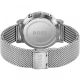 Hugo Boss Integrity Grey Dial Silver Mesh Bracelet Watch for Men - 1513807