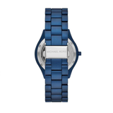 Michael Kors Slim Runway Quartz Blue Dial Blue Steel Strap Watch For Women - MK4503