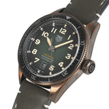 Tag Heuer Autavia Calibre 5 Automatic 42mm Olive Green Dial Leather Strap Watch for Men - WBE5190.FC8268