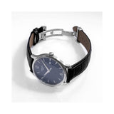 Tissot T Classic Tradition Blue Dial Black Leather Strap Watch For Men - T063.610.16.047.00