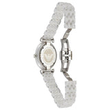 Emporio Armani Giannti T Bar Quartz Mother of Pearl Dial White Steel Strap Watch For Women - AR1485