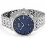 Hugo Boss Corporal Blue Dial Silver Steel Strap Watch for Men - 1513642