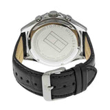 Tommy Hilfiger Luke Quartz Black Dial Black Leather Strap Watch for Men - 1791117