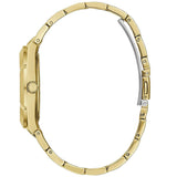 Guess Crystalline Diamonds Gold Dial Gold Steel Strap Watch for Women - GW0114L2