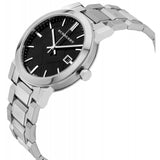 Burberry The City Black Dial Silver Stainless Steel Strap Watch for Women - BU9001