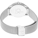 Calvin Klein Minimal Black Dial Silver Mesh Bracelet Watch for Women - K3M22123