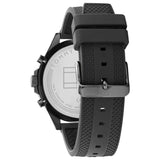 Tommy Hilfiger Larson Chronograph Black Dial Black Rubber Strap Watch For Men - 1791921