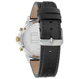 Tommy Hilfiger Henry Chronograph Black Dial Black Leather Strap Watch For Men - 1710474