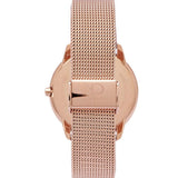 Calvin Klein Minimal White Dial Rose Gold Mesh Bracelet Watch for Men - K3M21626