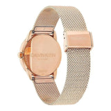 Calvin Klein Minimal White Dial Rose Gold Mesh Bracelet Watch for Women - K3M22626