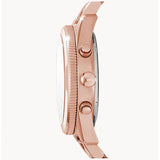 Fossil Boyfriend Multifunction Rose Gold Dial Rose Gold Steel Strap Watch for Women - ES3885