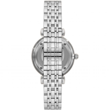 Emporio Armani Gianni T-Bar Quartz Silver Dial Silver Steel Strap Watch For Women - AR11445