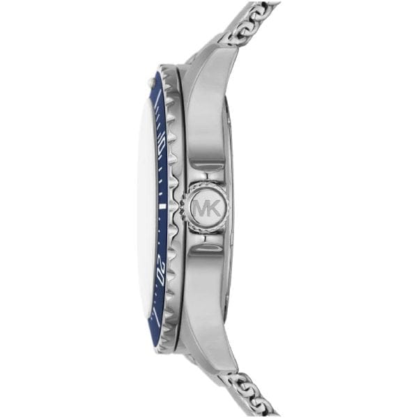 Michael Kors Everest Quartz Blue Dial Silver Mesh Bracelet Watch For Men - MK9082