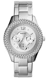 Fossil Stella Silver Dial Silver Steel Strap Watch for Women - ES3588