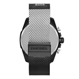 Diesel Mega Chief Chronograph Black Dial Black Mesh Bracelet Watch For Men - DZ4514