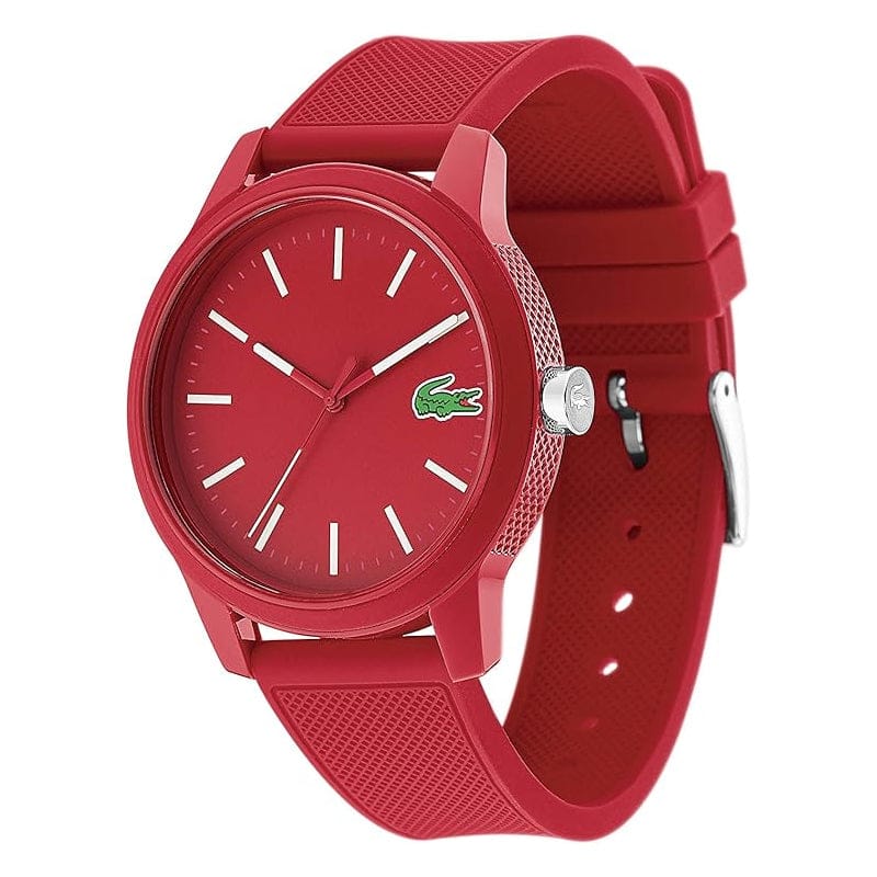 Lacoste 12.12 Red Dial Red Silicon Strap Watch for Men - 2010988