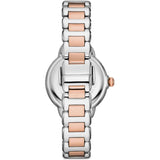 Emporio Armani Three Hand Quartz Mother of Pearl Dial Two Tone Steel Strap Watch For Women - AR11569