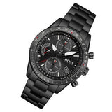 Hugo Boss Pilot Edition Chronograph Black Dial Black Steel Strap Watch for Men - 1513854