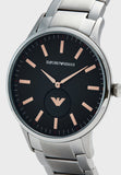 Emporio Armani Renato Blue Dial Silver Steel Strap Watch For Men - AR11137