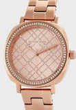 Michael Kors Nia Quartz Rose Gold Dial Rose Gold Steel Strap Watch For Women - MK3990