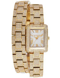 Michael Kors Emery Analog Crystals White Dial Gold Steel Strap Watch for Women - MK4835