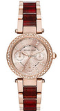 Michael Kors Parker Rose Gold Dial Two Tone Steel Strap Watch for Women - MK6239