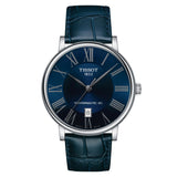 Tissot Carson Premium Powermatic 80 Automatic Blue Dial Blue Leather Strap Watch For Men - T122.407.16.043.00