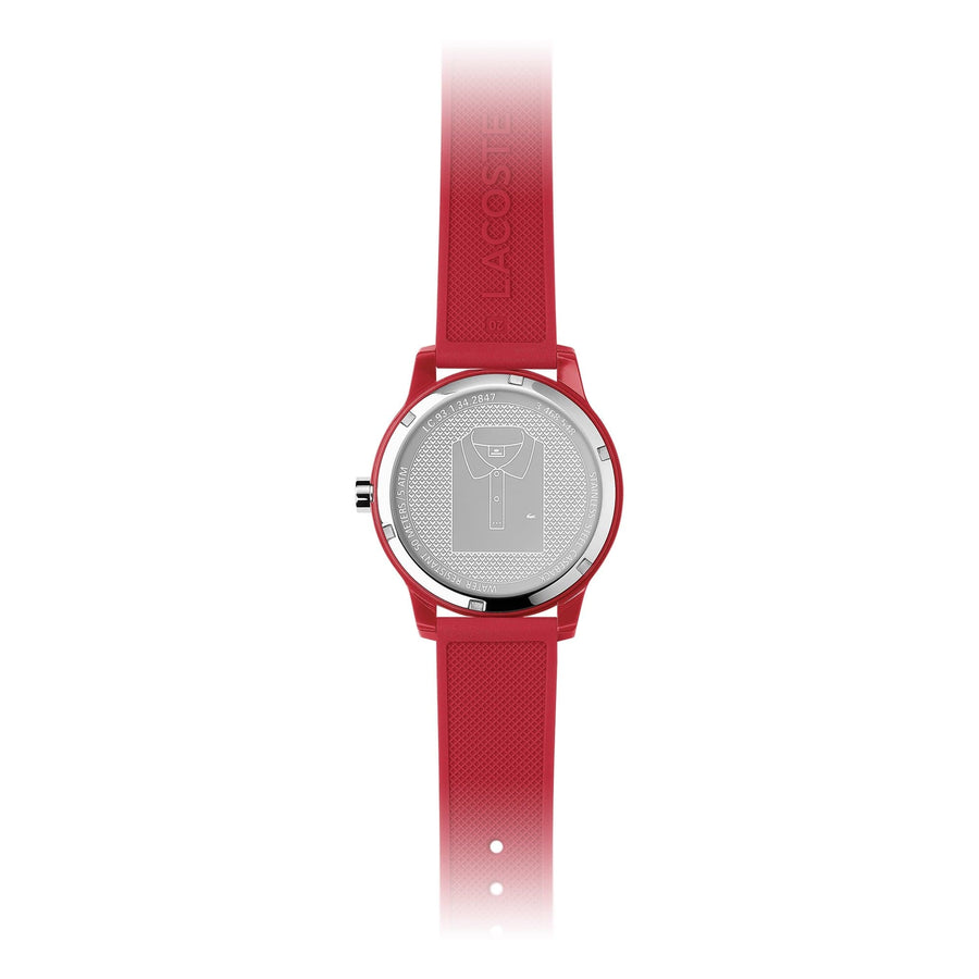 Lacoste 12.12 Red Dial Red Silicon Strap Watch for Men - 2010988