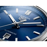 Tag Heuer Carrera Date Blue Dial Blue Leather Strap Watch for Men - WBN2112.FC6504