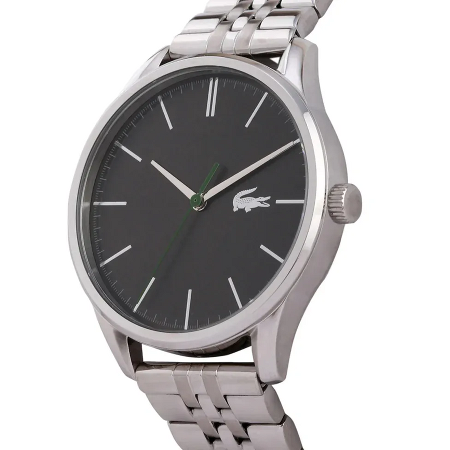 Lacoste Vienna Gray Dial Gray Steel Strap Watch for Men - 2011073T