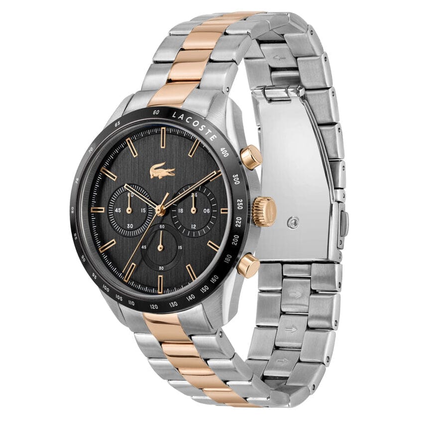 Lacoste Boston Gray Dial Two Tone Steel Strap Watch for Men - 2011112