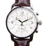 Tissot T Race PRC 200 Chronograph White Dial Brown Leather Strap Watch for Men -  T17.1.516.32