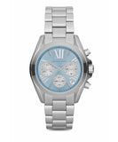 Michael Kors Bradshaw Chronograph Blue Dial Silver Steel Strap Watch For Women - MK6098