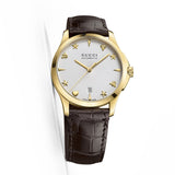 Gucci G Timeless Silver Dial Brown Leather Strap Watch for Men - YA126470