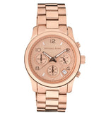 Michael Kors Runway Rose Gold Dial Rose Gold Steel Strap Watch for Women - MK5128